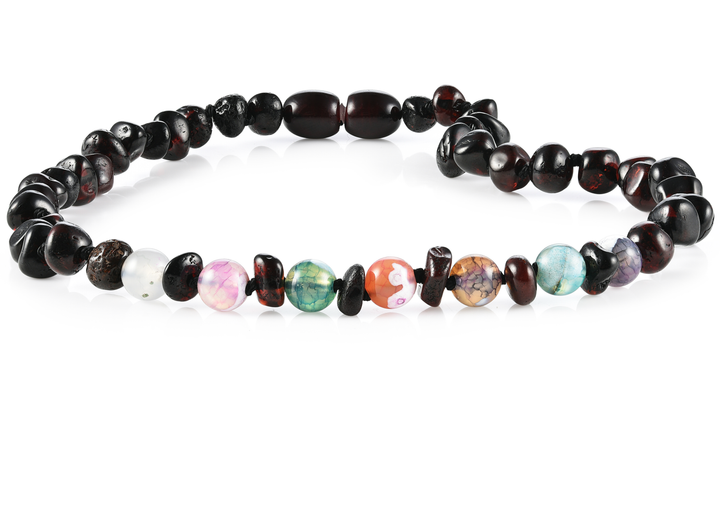 Children's Necklaces | RETIRED Gemstone + Baltic Amber - R.B. Amber Jewelry