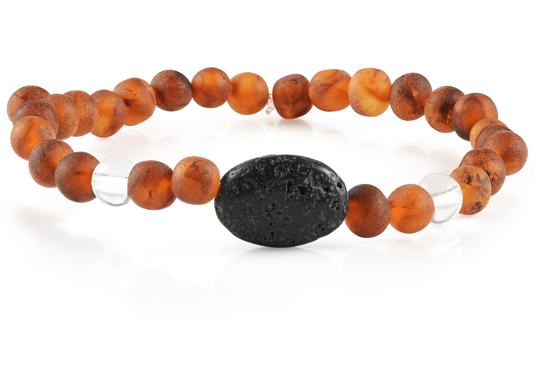 Adult Aromatherapy Bracelets | RETIRED Lava + Baltic Amber - R.B. Amber Jewelry