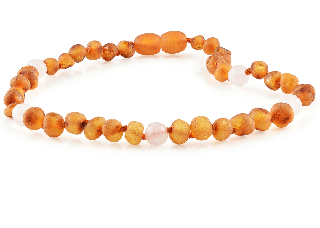 Children's Necklaces | RETIRED Gemstone + Baltic Amber - R.B. Amber Jewelry