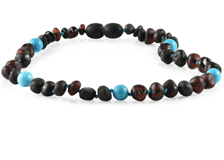 Children's Necklaces | RETIRED Gemstone + Baltic Amber - R.B. Amber Jewelry