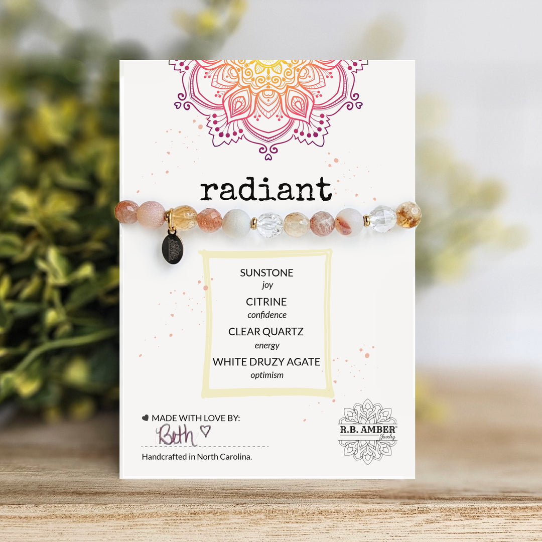 Radiant Intention Faceted Gemstone Bracelet - R.B. Amber Jewelry