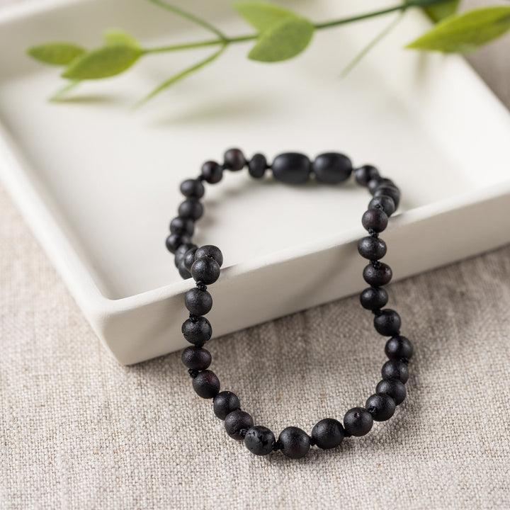 Adults | Raw Cherry Baltic Amber Anklet - R.B. Amber Jewelry