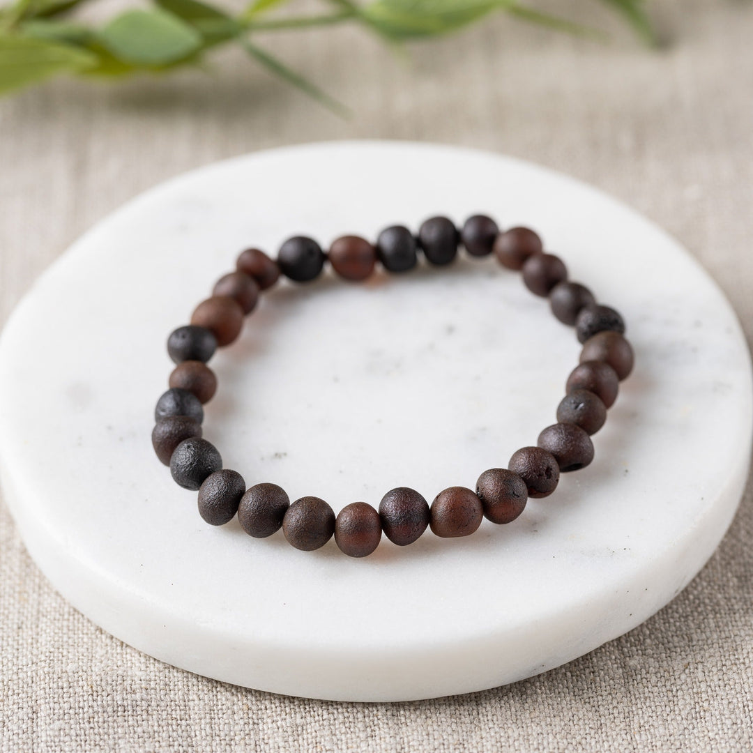 Adults | Raw Cherry Baltic Amber Bracelet - R.B. Amber Jewelry
