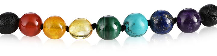 Children's Necklaces | RETIRED Gemstone + Baltic Amber - R.B. Amber Jewelry