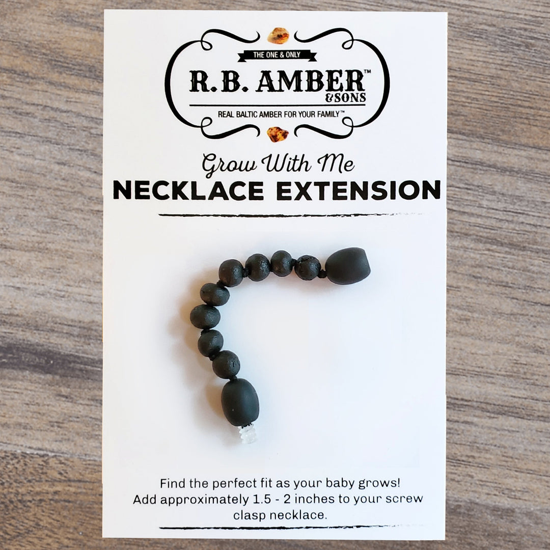Raw Cherry Baltic Amber Jewelry Extender - R.B. Amber Jewelry