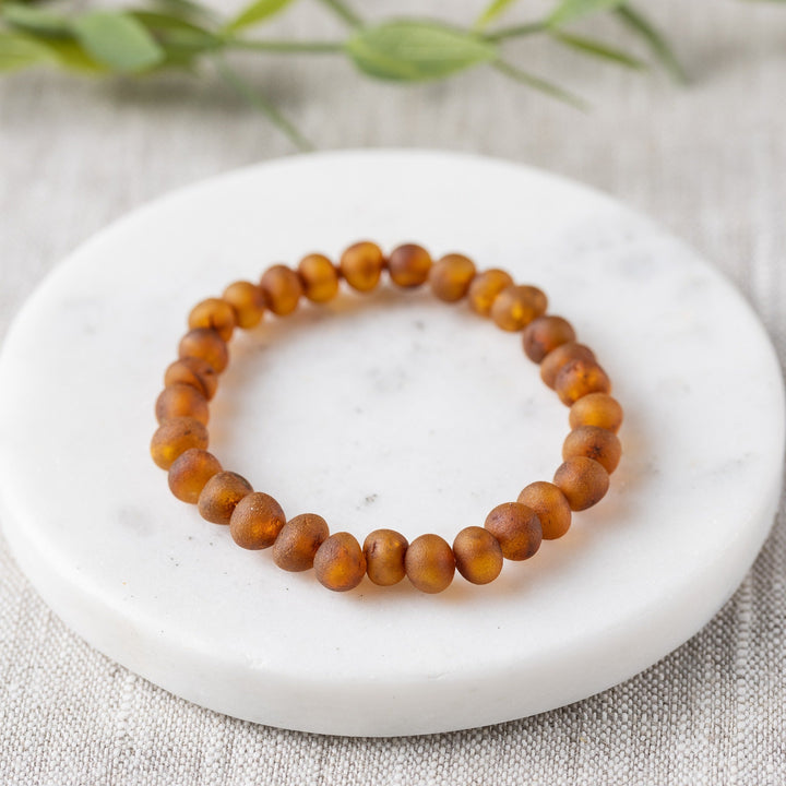 Adults | Raw Cognac Baltic Amber Bracelet - R.B. Amber Jewelry