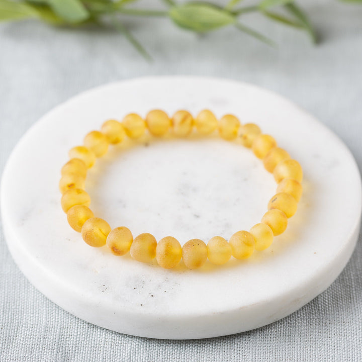 Adults | Raw Honey Baltic Amber Bracelet - R.B. Amber Jewelry