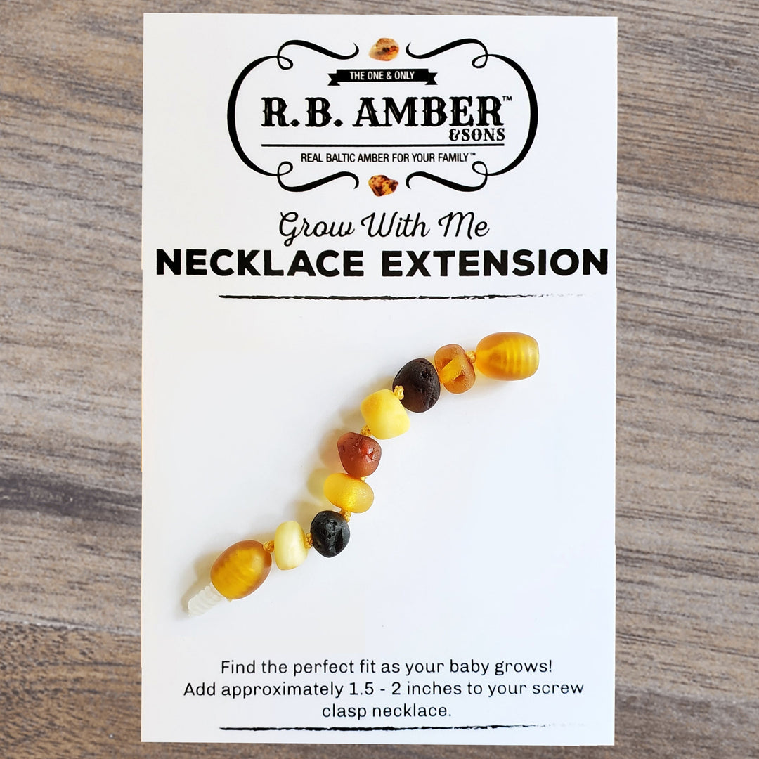 Raw Multi Baltic Amber Jewelry Extender - R.B. Amber Jewelry