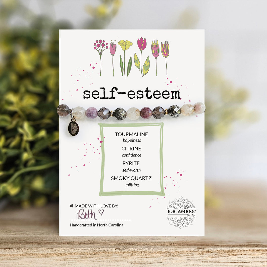 Self-Esteem Intention Faceted Gemstone Bracelet - R.B. Amber Jewelry