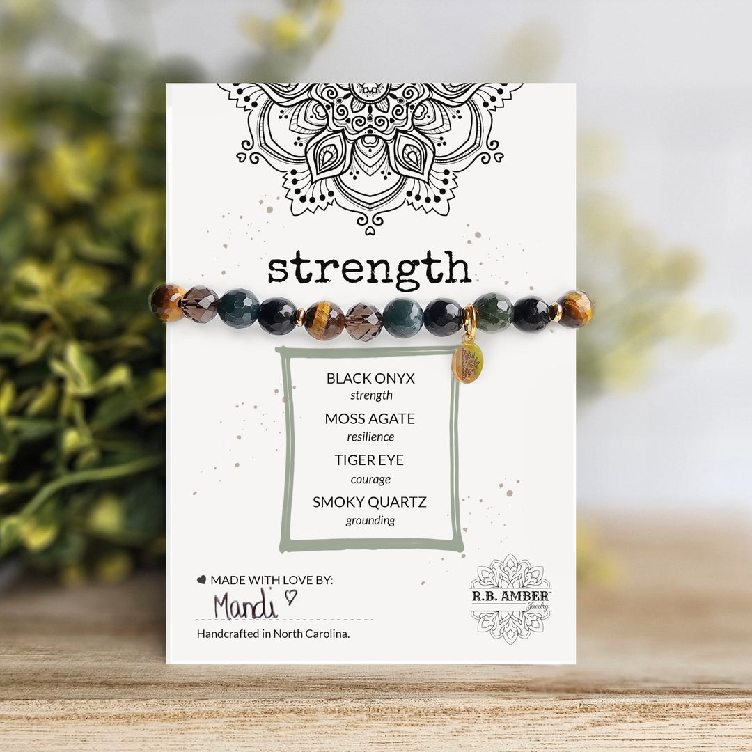 Strength Intention Faceted Gemstone Bracelet
