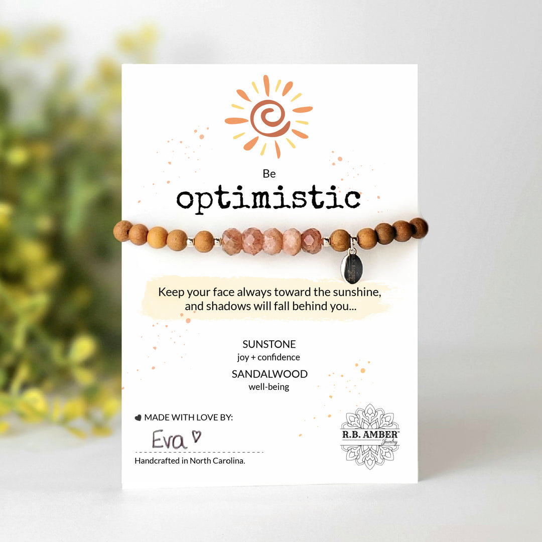 Sunstone | "Be Optimistic" Gemstone Bracelet - R.B. Amber Jewelry