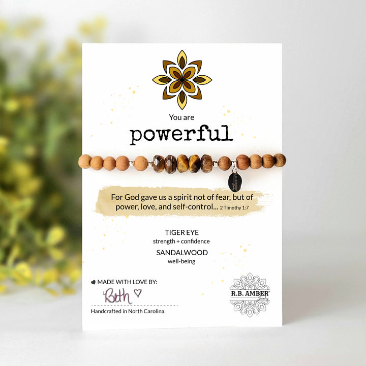 Tiger Eye | "You are Powerful" Gemstone Bracelet - R.B. Amber Jewelry