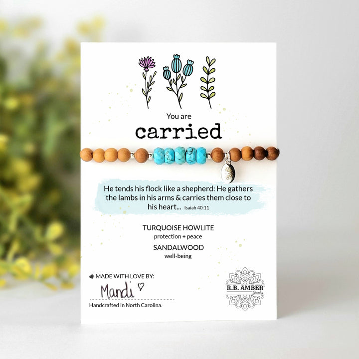 Turquoise | "You are Carried" Gemstone Bracelet - R.B. Amber Jewelry