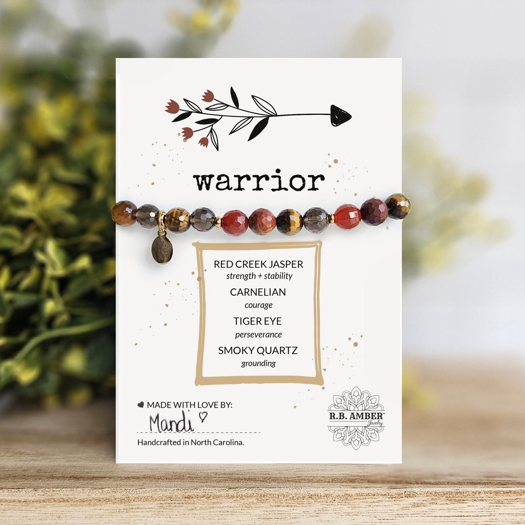 Warrior Intention Faceted Gemstone Bracelet - R.B. Amber Jewelry