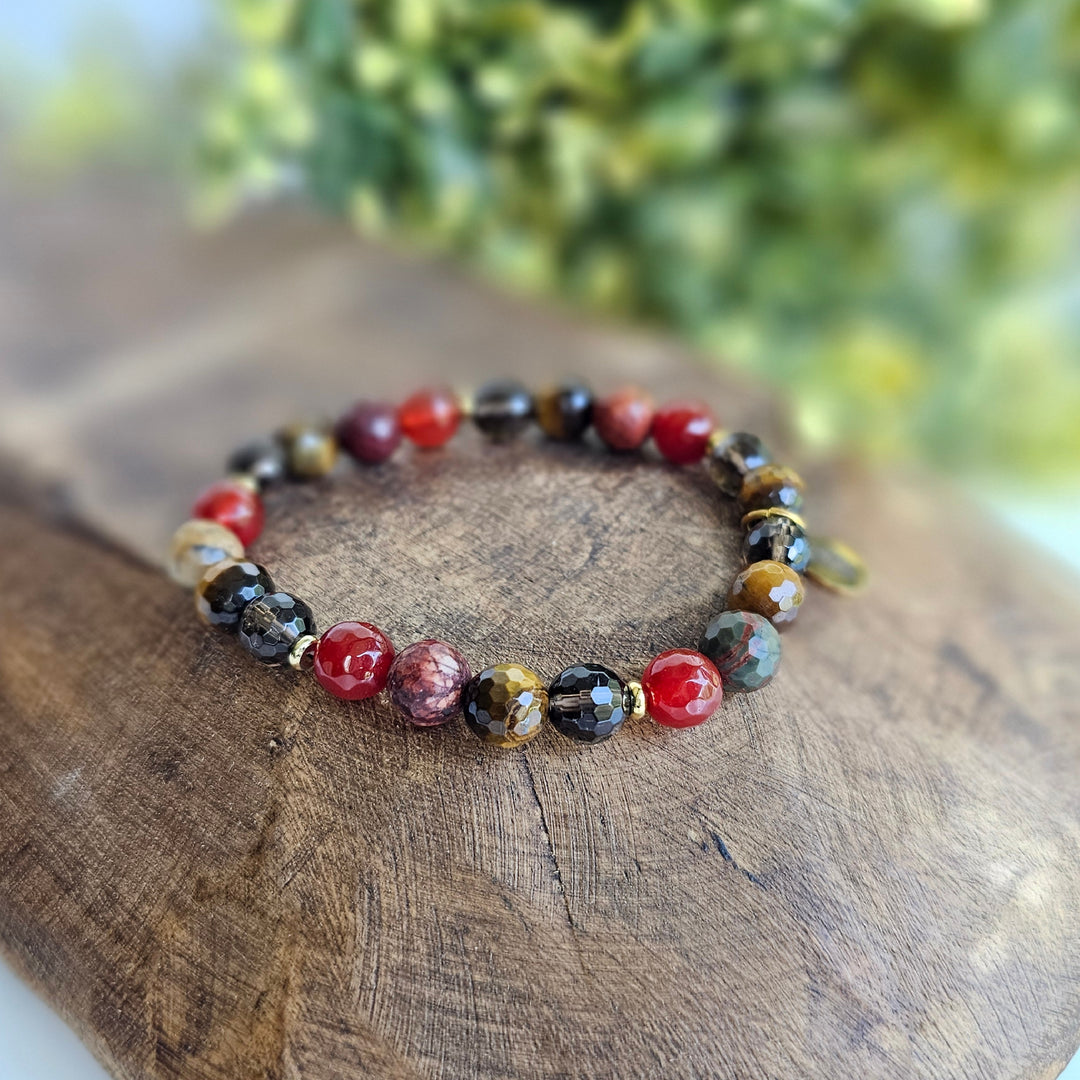 Warrior Intention Faceted Gemstone Bracelet - R.B. Amber Jewelry