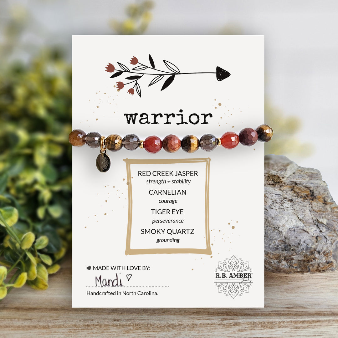 Warrior Intention Faceted Gemstone Bracelet - R.B. Amber Jewelry