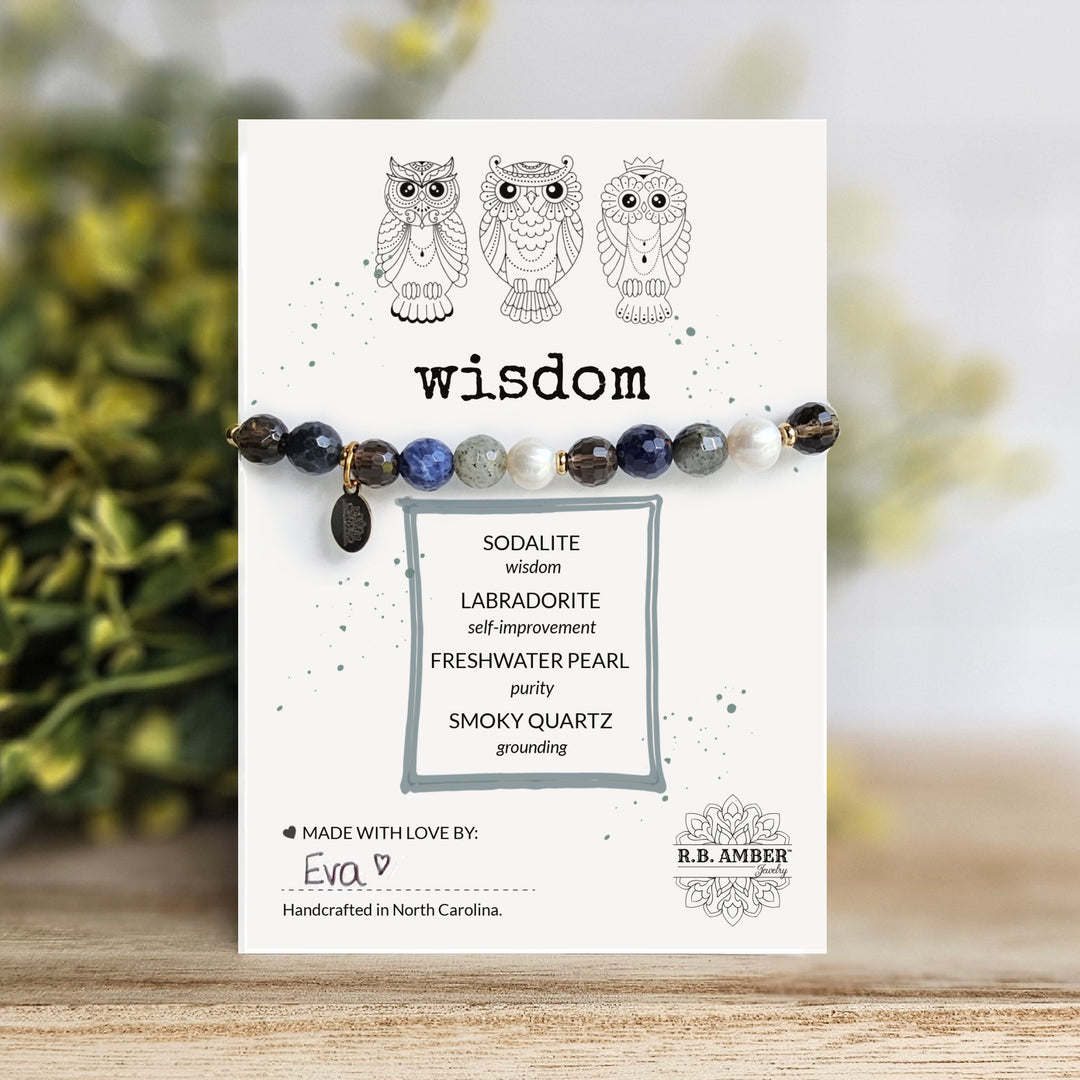 Wisdom Intention Faceted Gemstone Bracelet - R.B. Amber Jewelry