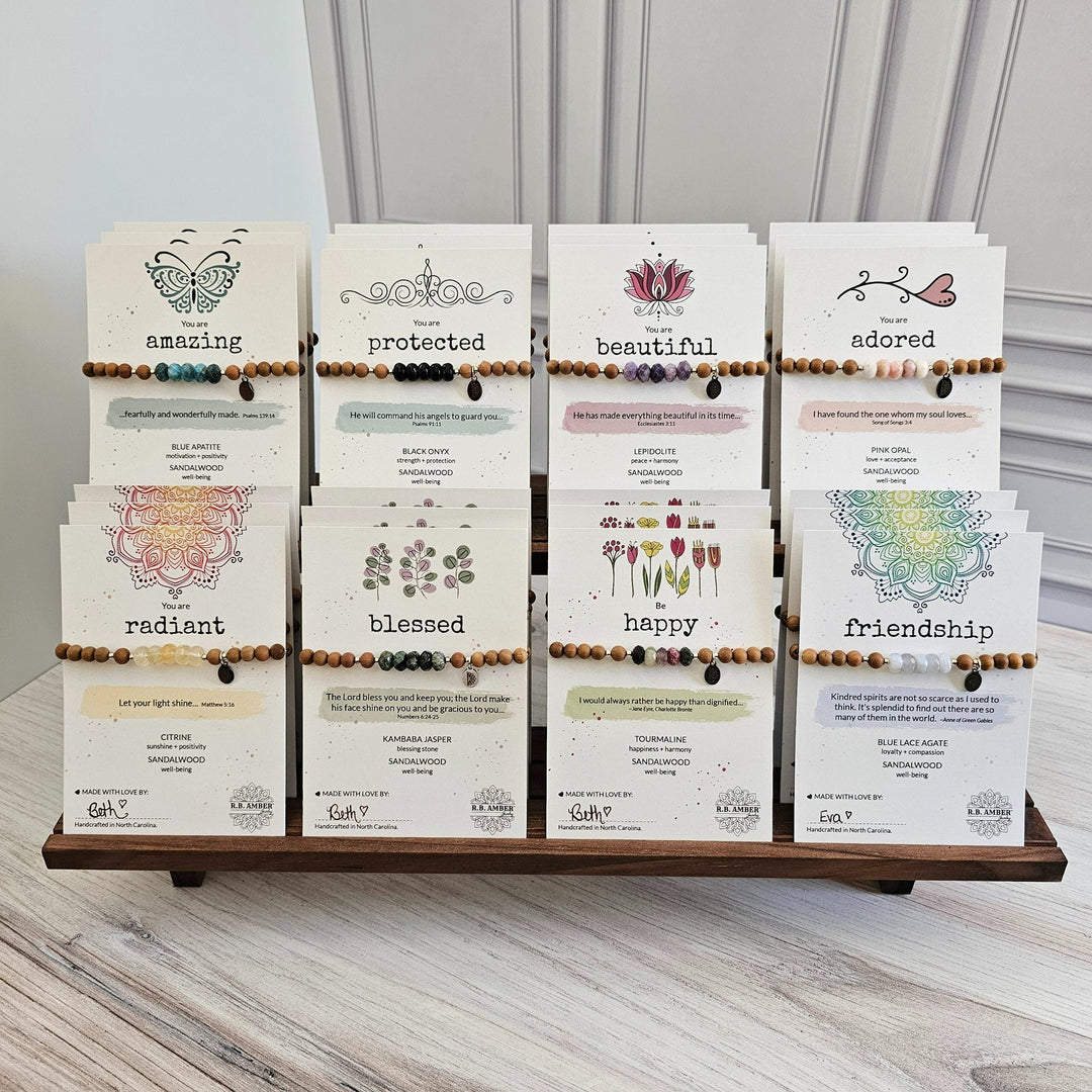 Wood Jewelry Tiered Displays - R.B. Amber Jewelry