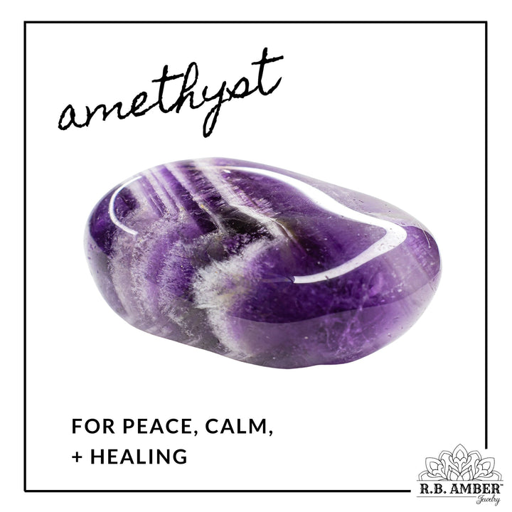 Adults | Amethyst + Raw Cognac Aromatherapy Bracelet