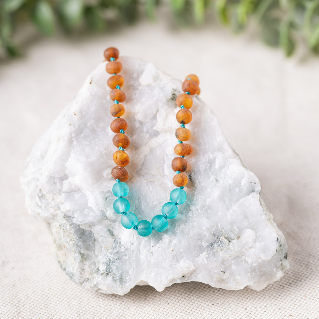 "Grow With Me" Baltic Amber + Gemstone Necklace Sets