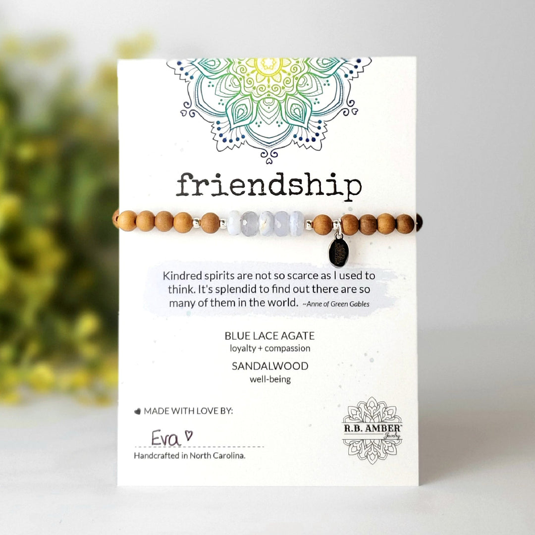 Blue Lace Agate | "Friendship" Gemstone Bracelet - R.B. Amber Jewelry