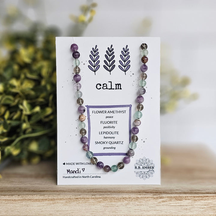 Calm Intention Necklace - Purple