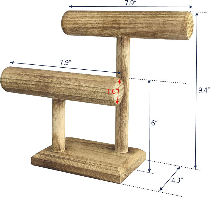 Wood Jewelry T-Bar Displays - R.B. Amber Jewelry