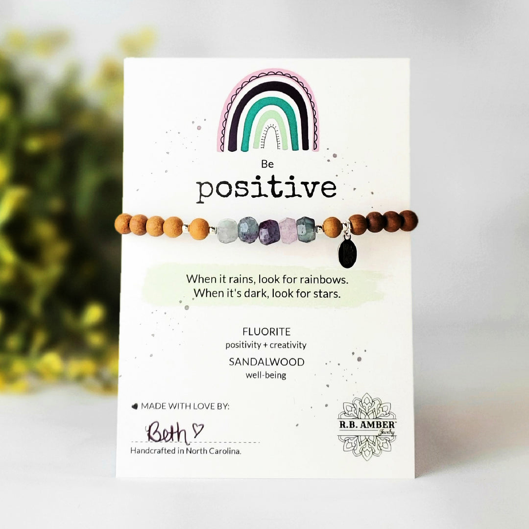 Fluorite | "Be Positive" Gemstone Bracelet
