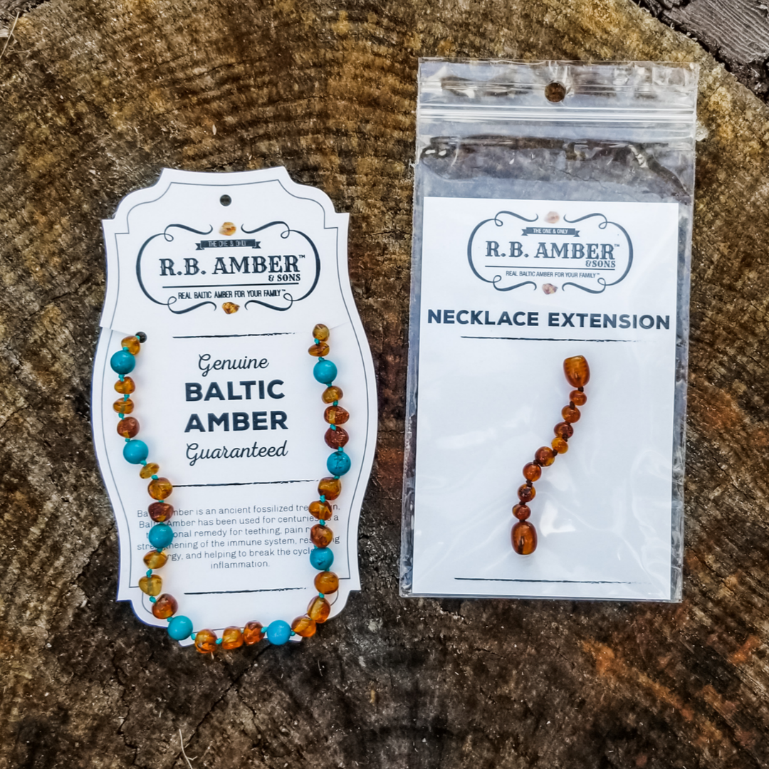 "Grow With Me" Baltic Amber + Gemstone Necklace Sets - R.B. Amber Jewelry