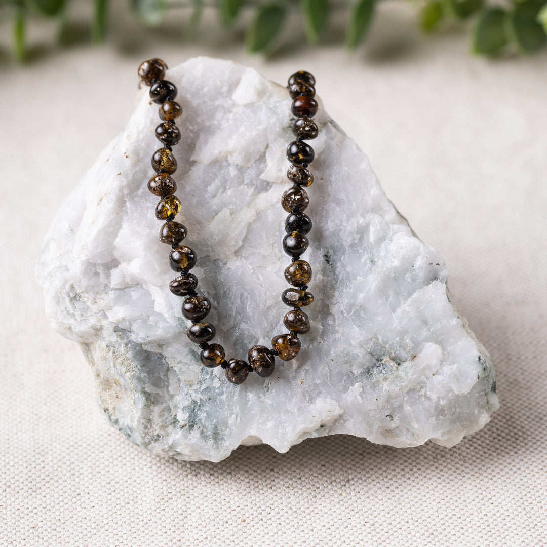 Kids | Green Baltic Amber Necklace