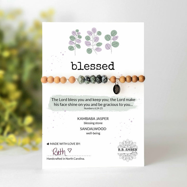 Kambaba Jasper | "Blessed" Gemstone Bracelet - R.B. Amber Jewelry