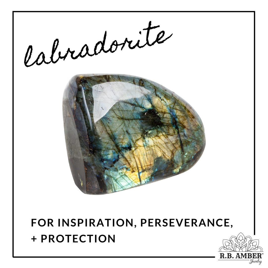 Labradorite | "You are Strong" Gemstone Bracelet