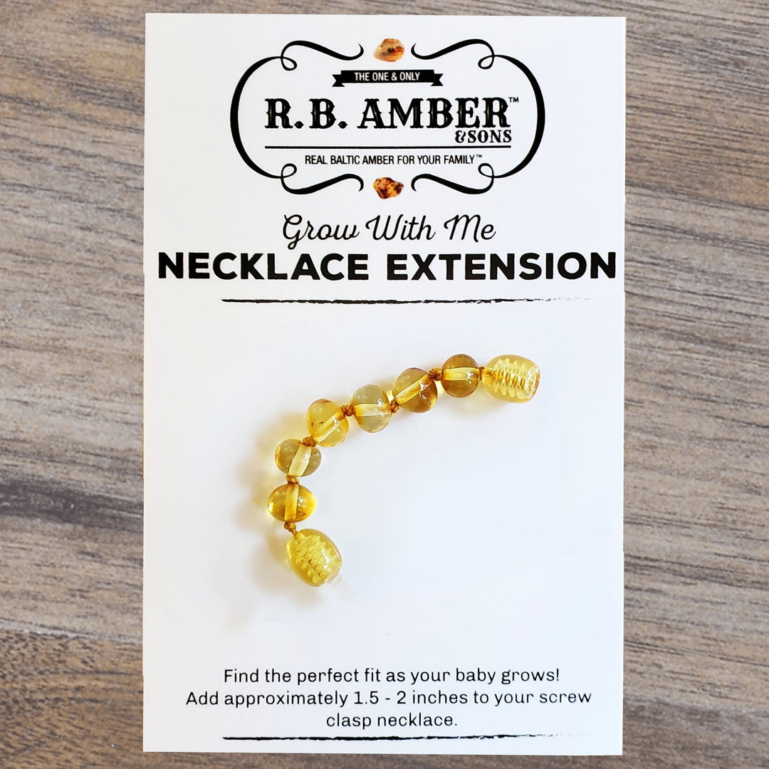 Lemon Baltic Amber Jewelry Extender - R.B. Amber Jewelry