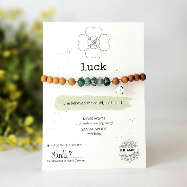Moss Agate | "Luck" Gemstone Bracelet