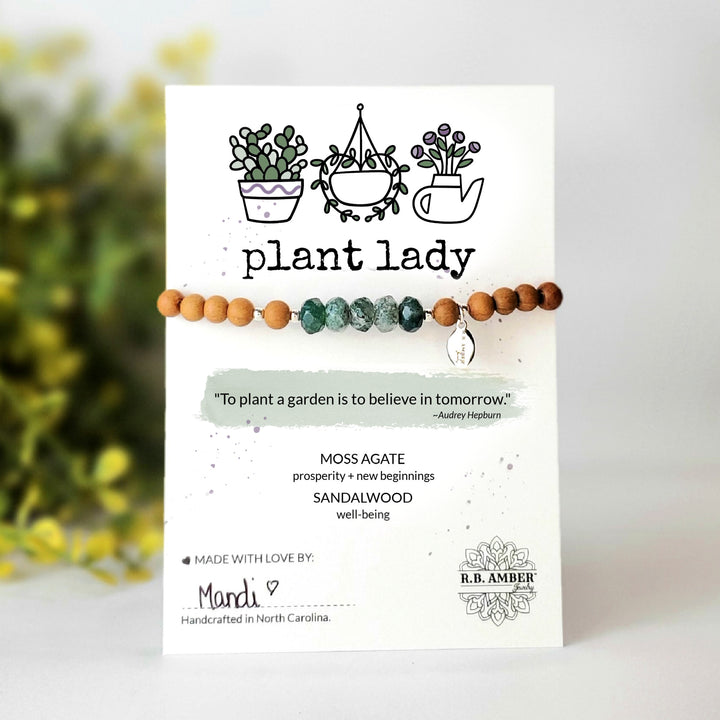 Moss Agate | "Plant Lady" Gemstone Bracelet - R.B. Amber Jewelry