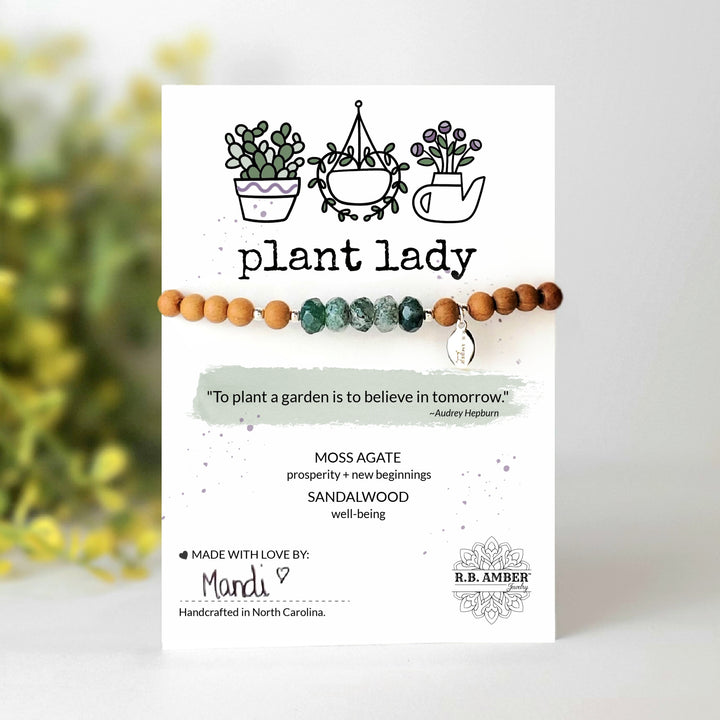Moss Agate | "Plant Lady" Gemstone Bracelet - R.B. Amber Jewelry