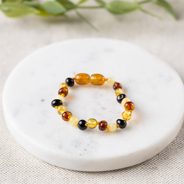 Kids | Multi Baltic Amber Bracelet - R.B. Amber Jewelry