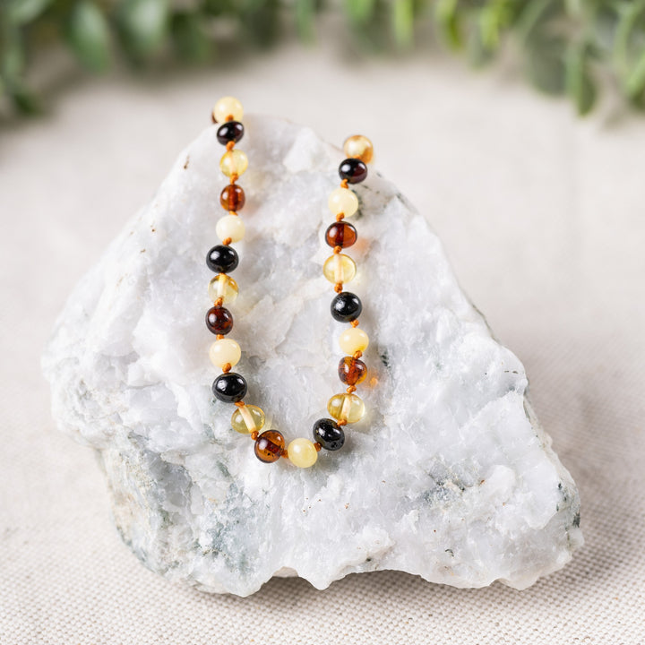 Kids | Multi Baltic Amber Necklace - R.B. Amber Jewelry