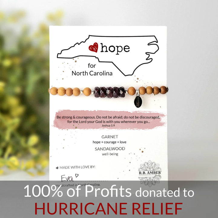 "Hope for North Carolina" Gemstone Bracelet