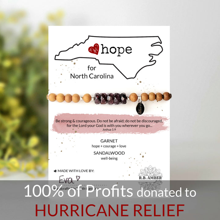 "Hope for North Carolina" Gemstone Bracelet