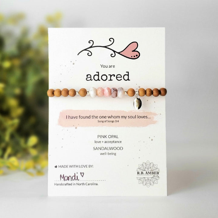 Pink Opal | "You are Adored" Gemstone Bracelet - R.B. Amber Jewelry