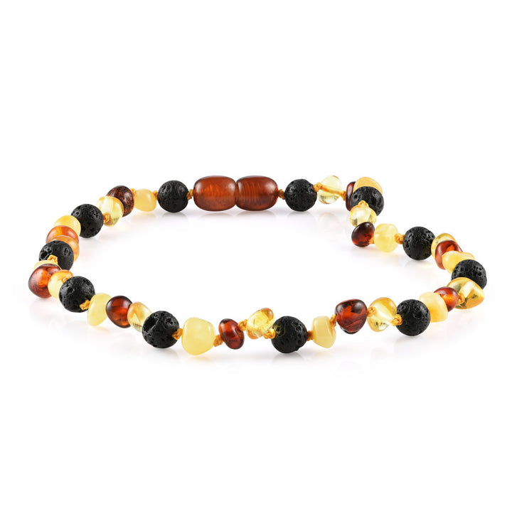 Children's Aromatherapy Necklaces | RETIRED Lava + Baltic Amber