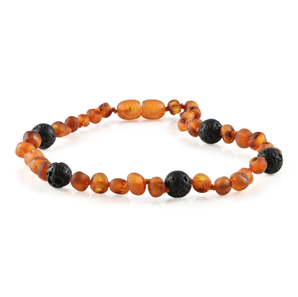 Children's Aromatherapy Necklaces | RETIRED Lava + Baltic Amber