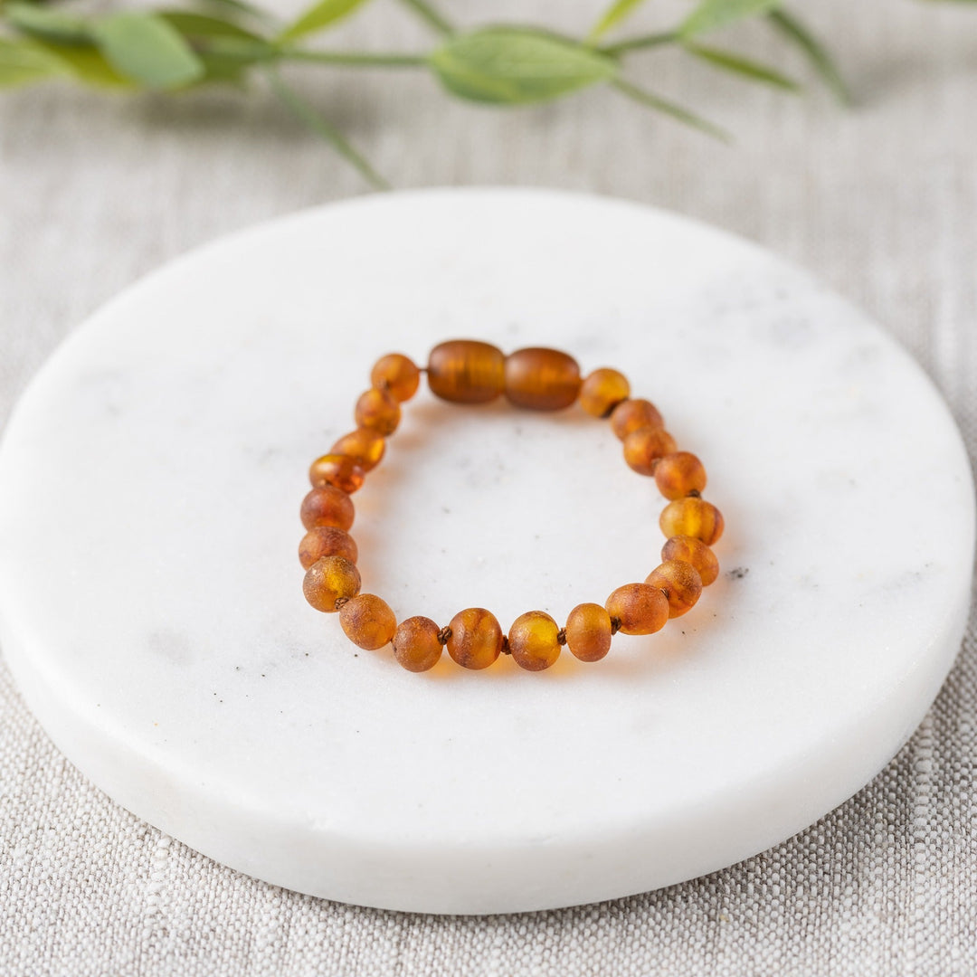 Kids | Raw Cognac Baltic Amber Bracelet - R.B. Amber Jewelry