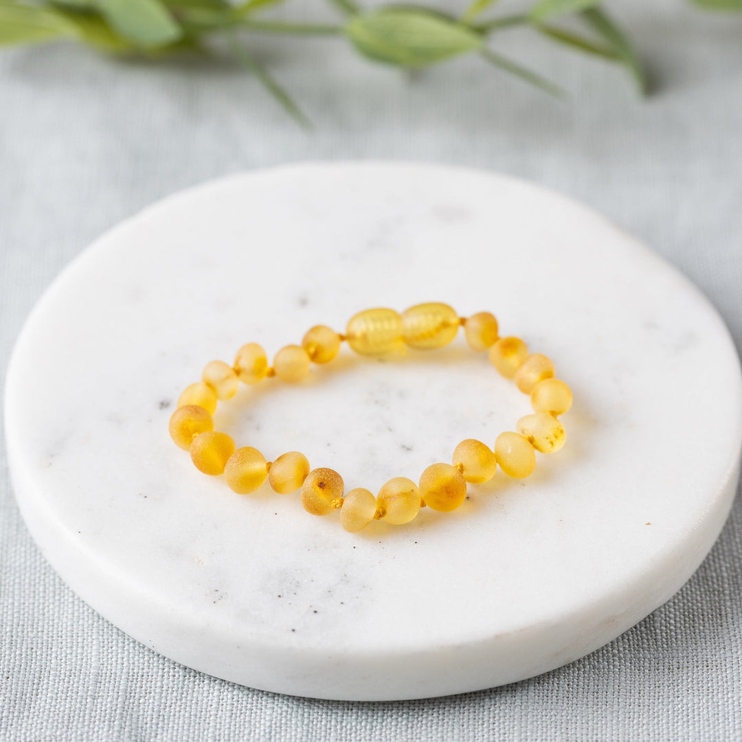 Kids | Raw Honey Baltic Amber Bracelet - R.B. Amber Jewelry