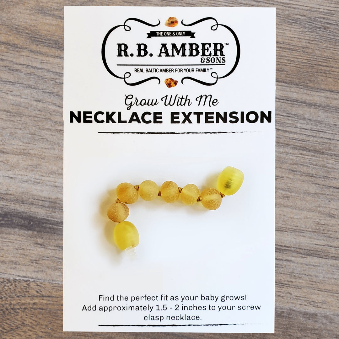 Raw Honey Baltic Amber Jewelry Extender - R.B. Amber Jewelry