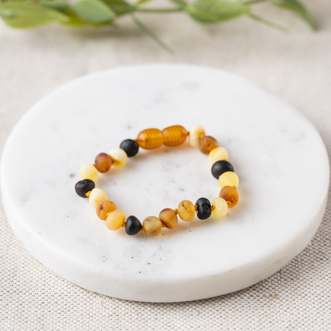 Kids | Raw Multi Baltic Amber Bracelet - R.B. Amber Jewelry