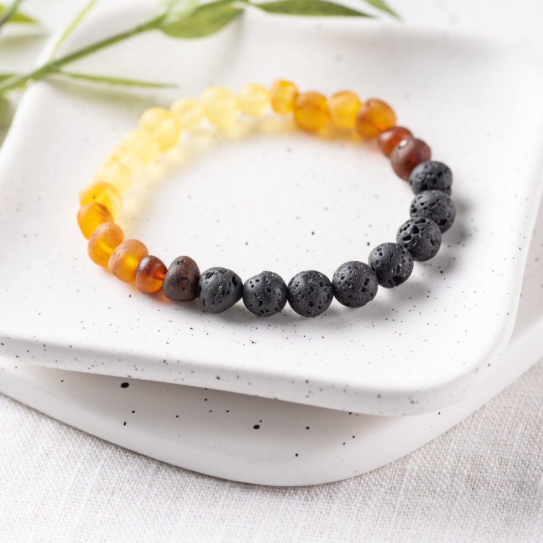 Adults | Raw Ombre Aromatherapy Bracelet - R.B. Amber Jewelry