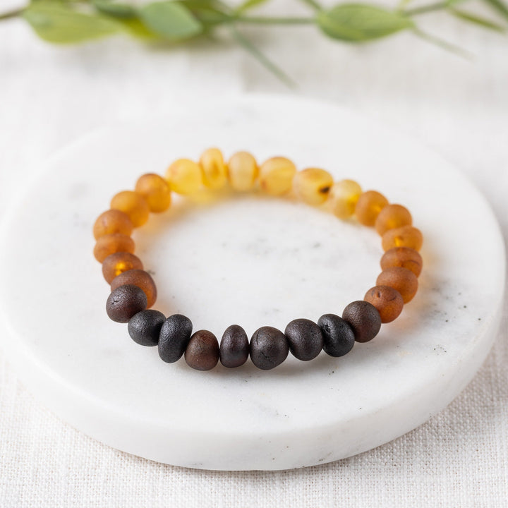 Adults | Raw Ombre Baltic Amber Bracelet - R.B. Amber Jewelry