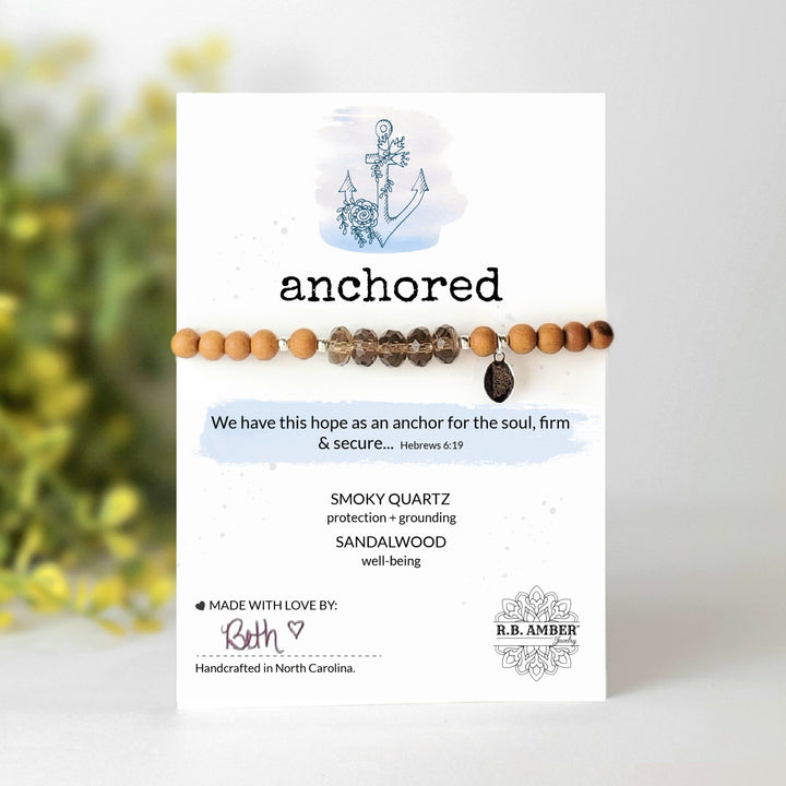 Smoky Quartz | "Anchored" Gemstone Bracelet - R.B. Amber Jewelry